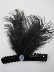 20's Headpiece Black - Costume Accessories
